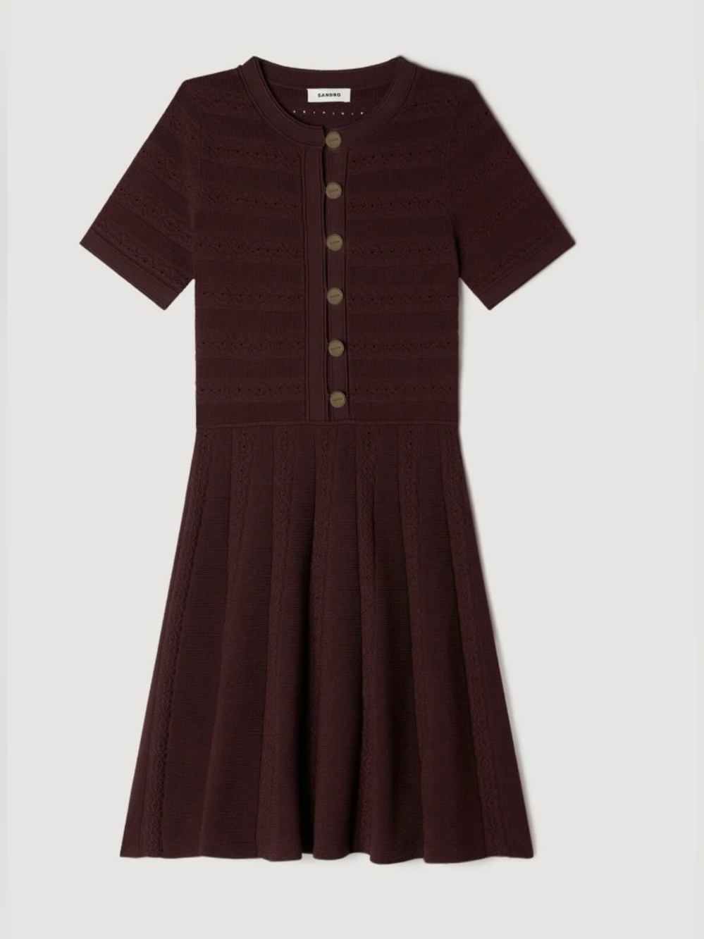 Sandro print knit mini dress